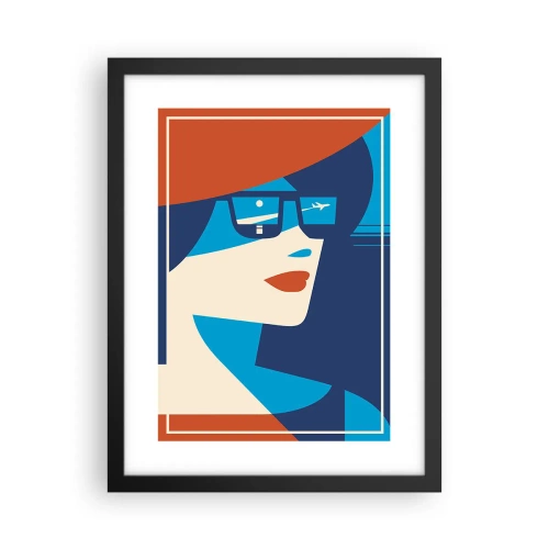 Poster in cornice nera - Viaggio di vacanze - 30x40 cm