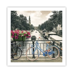 Poster - I colori delle strade di Amsterdam - 60x60 cm
