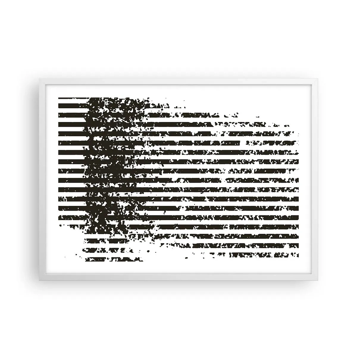 Poster in cornice bianca - Ritmo e rumore - 70x50 cm