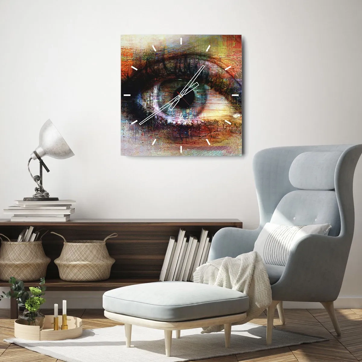 Orologio da parete - Orologio in Vetro - Si può vedere l'anima - 40x40 cm