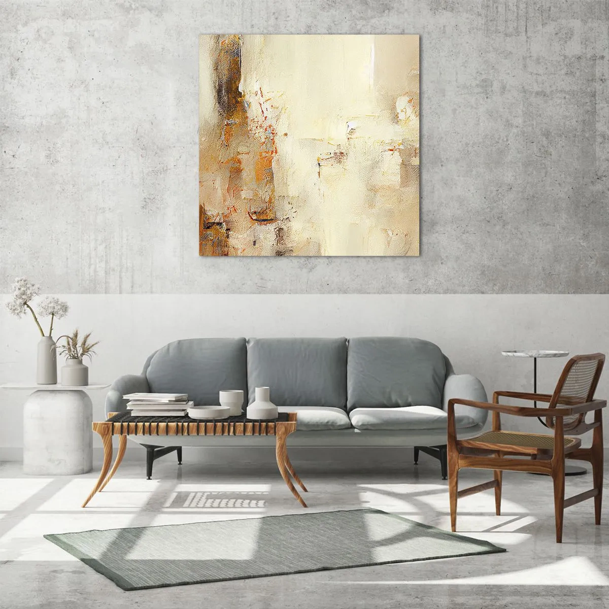 Quadro su vetro - L'anima dell'ambra - 70x70 cm