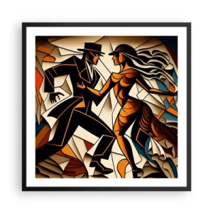 Poster in cornice nera - La danza della passione - 60x60 cm