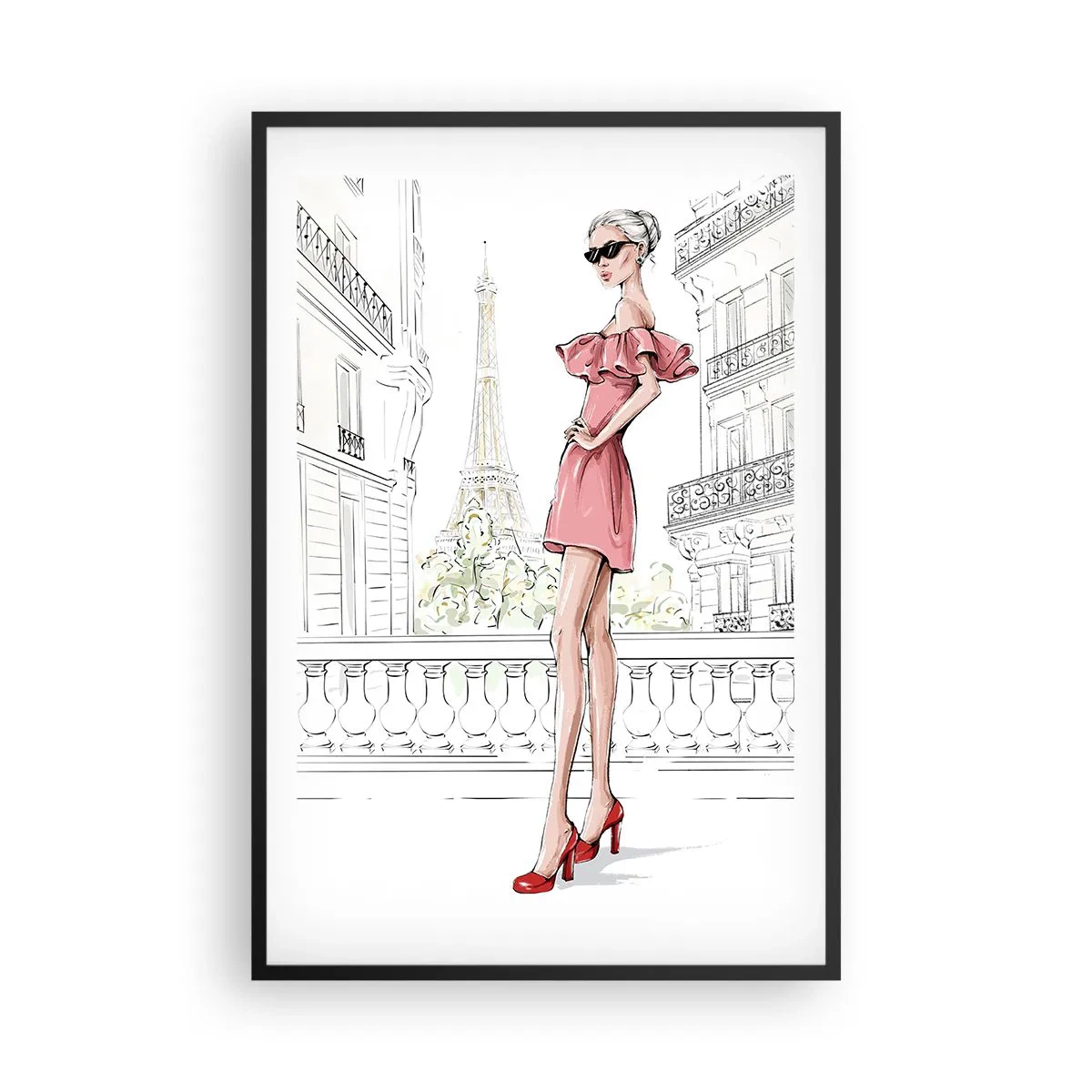Poster in cornice nera - L'arte della moda - 61x91 cm
