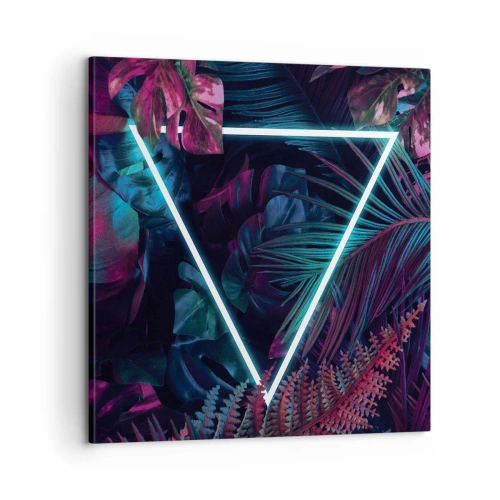 Quadro su tela - Stampe su Tela - Giardino in stile discoteca - 60x60 cm