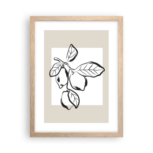 Poster in cornice rovere chiaro - Dove i limoni maturano... - 30x40 cm