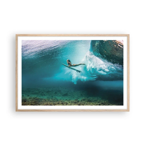 Poster in cornice rovere chiaro - Mondo subacqueo - 91x61 cm