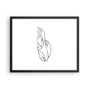 Poster in cornice nera - Il tocco buono - 50x40 cm