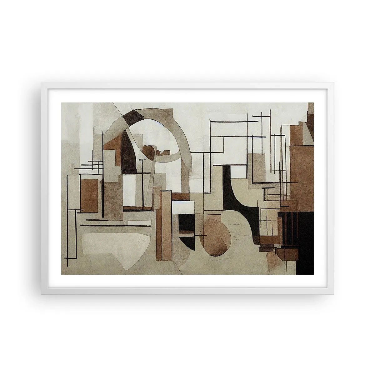 Poster in cornice bianca - Paesaggio urbano 2.0 - 70x50 cm