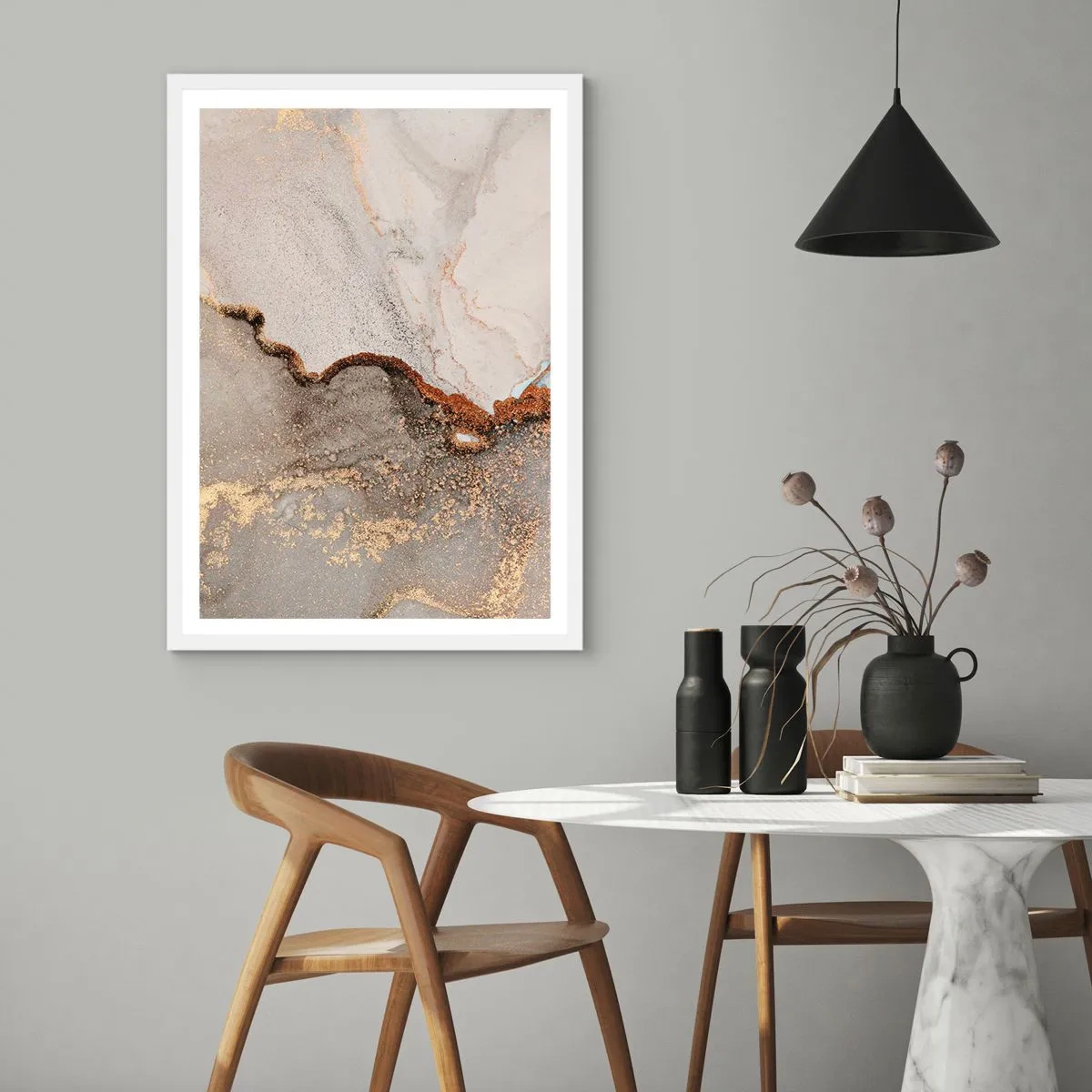 Poster in cornice bianca - Ai confini del colore - 30x40 cm