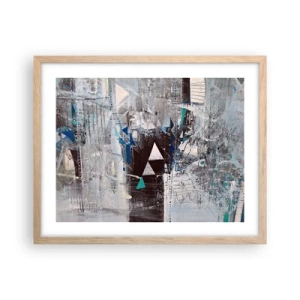 Poster in cornice rovere chiaro - L'ordine superiore dei triangoli - 50x40 cm