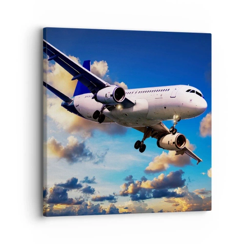 Quadro su tela - Stampe su Tela - Viaggio nel bianco e nel blu - 30x30 cm