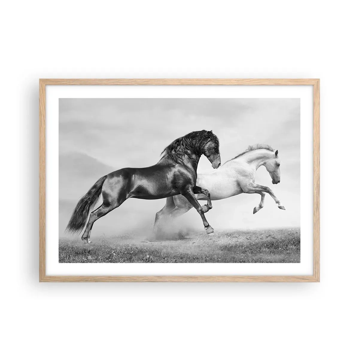 Poster in cornice rovere chiaro - Angeli e demoni - 70x50 cm