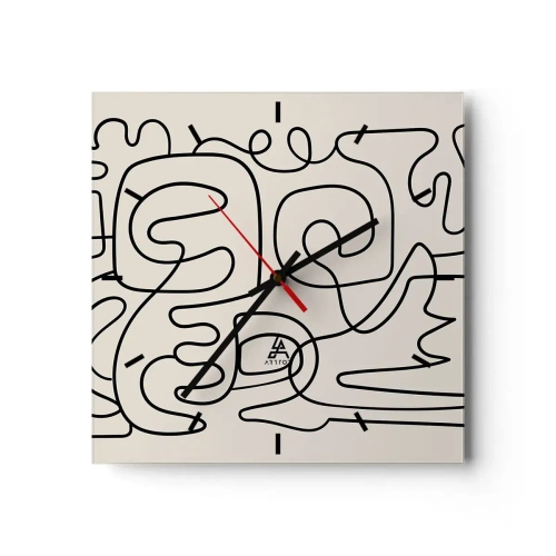 Orologio da parete - Orologio in Vetro - Segui il percorso - 40x40 cm