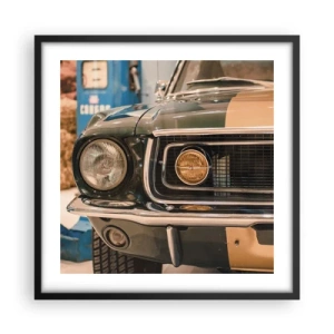 Poster in cornice nera - Incontro con la leggenda - 50x50 cm