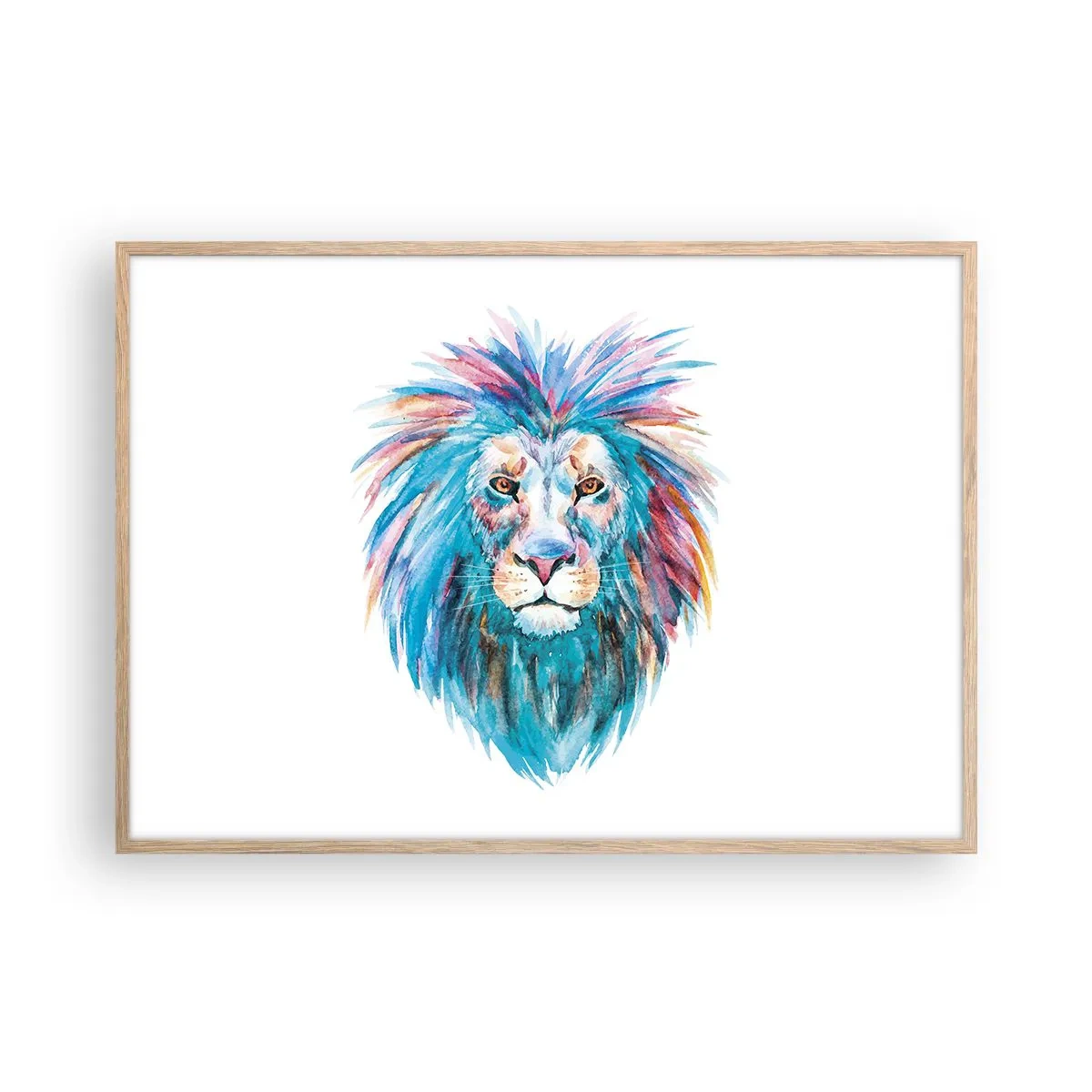 Poster in cornice rovere chiaro - Aura elettrizzante - 100x70 cm