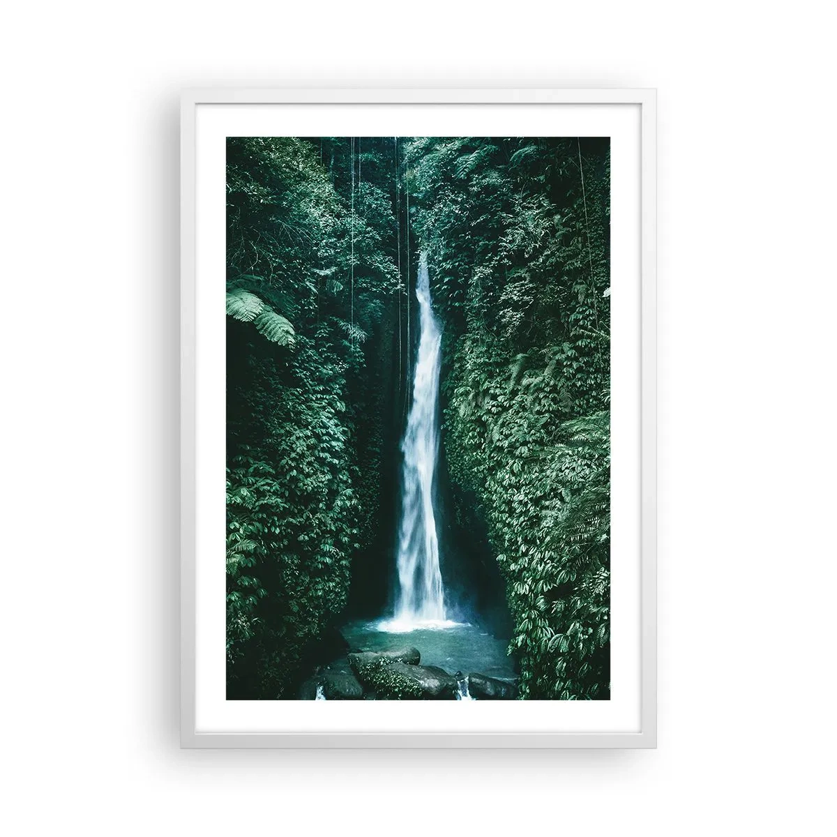 Poster in cornice bianca - Terme tropicali - 50x70 cm