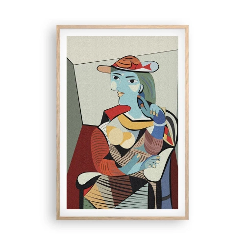 Poster in cornice rovere chiaro - Con gli occhi di Picasso - 61x91 cm