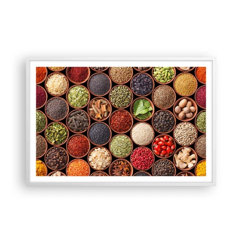 Poster in cornice bianca - Tutti i gusti del mondo - 91x61 cm