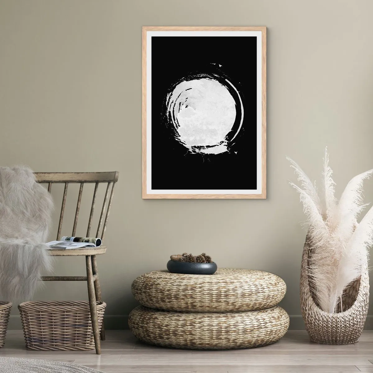 Poster in cornice rovere chiaro - Una buona soluzione - 30x40 cm