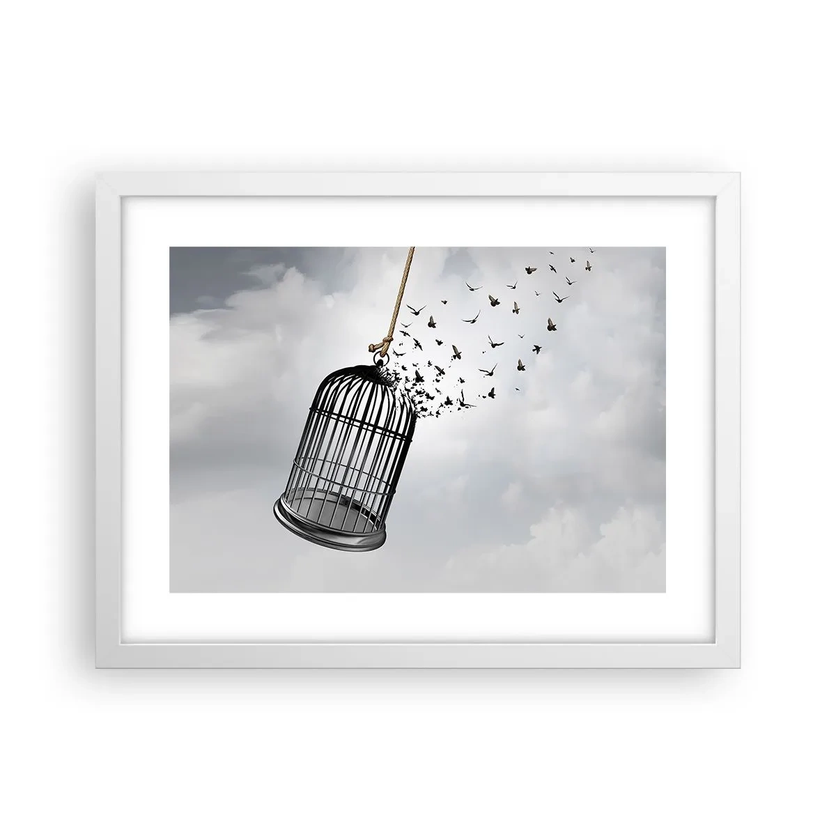 Poster in cornice bianca - Fede... Speranza... Libertà! - 40x30 cm