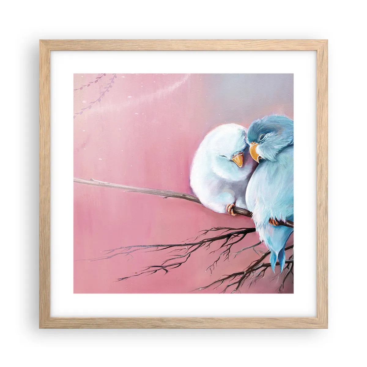 Poster in cornice rovere chiaro - Che cosa aggiungere? - 40x40 cm