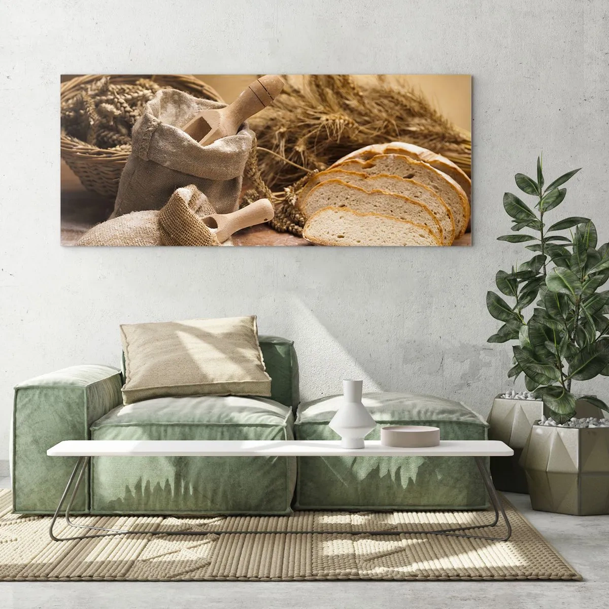 Quadro su vetro - Tagliato dal coltello - 90x30 cm