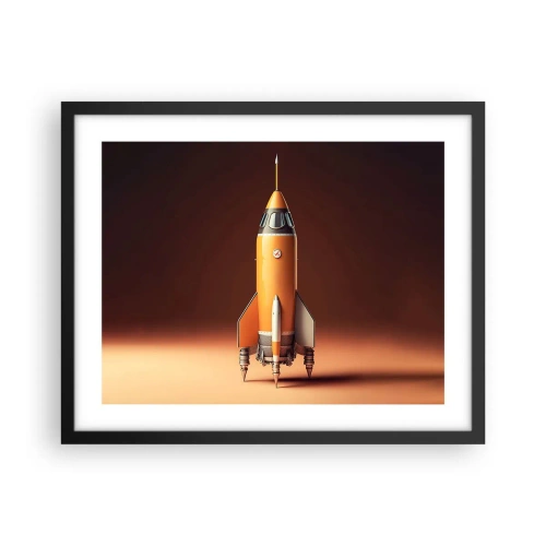 Poster in cornice nera - Si inizia dai sogni - 50x40 cm