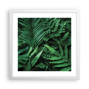 Poster in cornice bianca - Avvolti nel verde - 40x40 cm