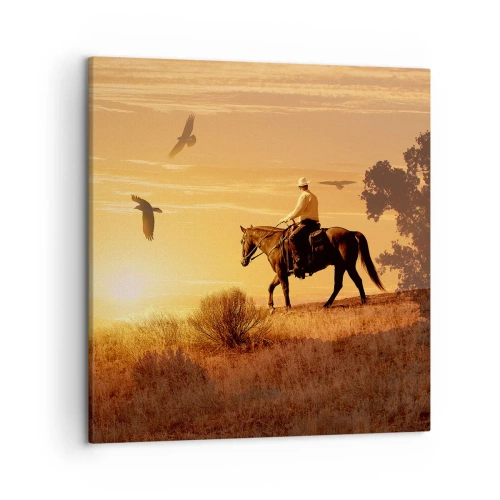 Quadro su tela - Stampe su Tela - Da solo nella prateria - 50x50 cm