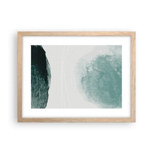 Poster in cornice rovere chiaro - Incontro con la nebbia - 40x30 cm