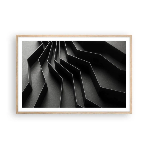 Poster in cornice rovere chiaro - Ordine tridimensionale - 91x61 cm