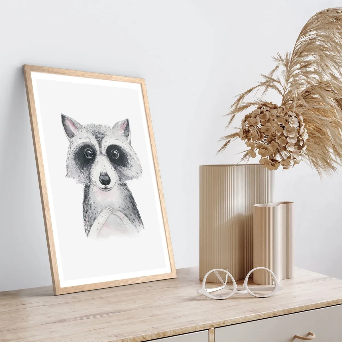 Poster in cornice rovere chiaro - Un attimo di commozione - 30x40 cm