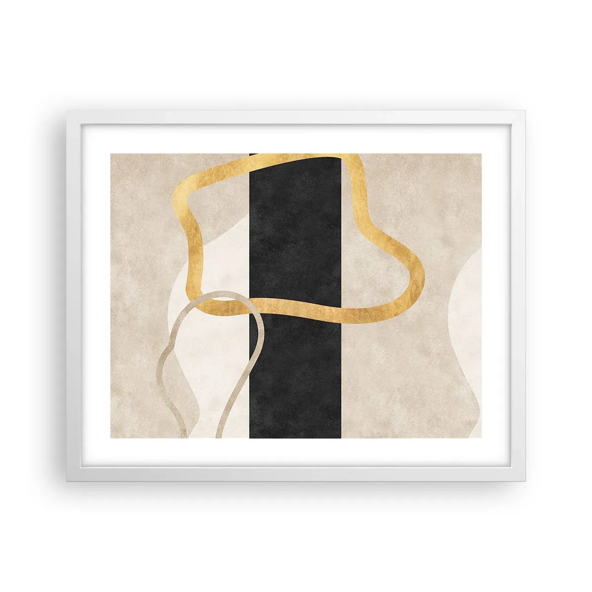 Poster in cornice bianca - Forme intrecciate - 50x40 cm