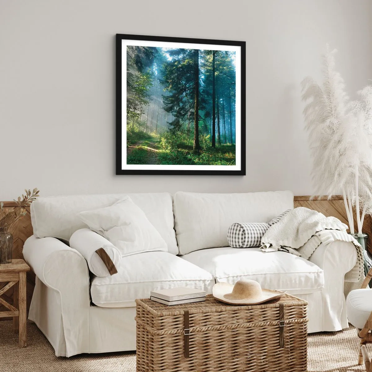 Poster in cornice nera - Raggiante all'alba - 50x50 cm