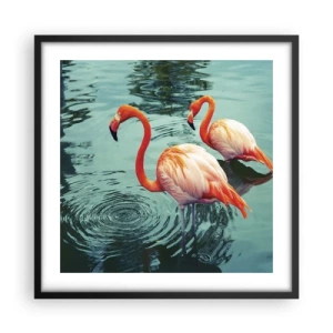 Poster in cornice nera - Adesso siamo di moda - 50x50 cm