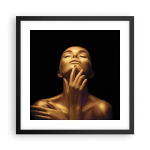 Poster in cornice nera - Come seta d'oro - 40x40 cm