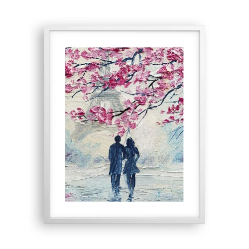 Poster in cornice bianca - Passeggiata romantica - 40x50 cm