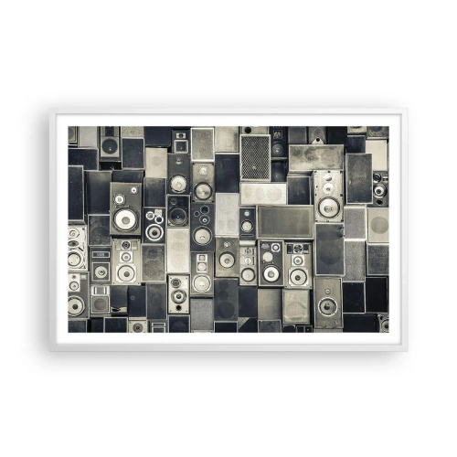 Poster in cornice bianca - Armonia di suoni - 91x61 cm