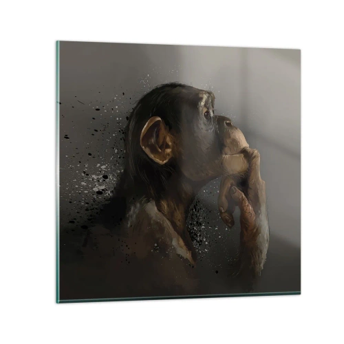 Quadro su vetro - Sicuramente un pensatore - 30x30 cm