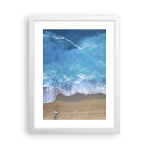 Poster in cornice bianca - La forza del blu - 30x40 cm