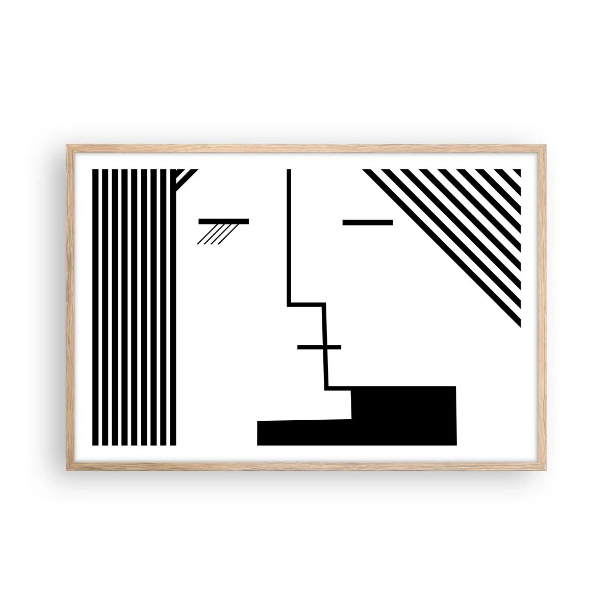 Poster in cornice rovere chiaro - Semplicemente un bacio - 91x61 cm