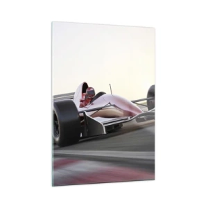 Quadro su vetro - Formula 1 in pista - 50x70cm - Sempre vincente - Decorazione murale moderna per soggiorno e camera da letto ARTTOR