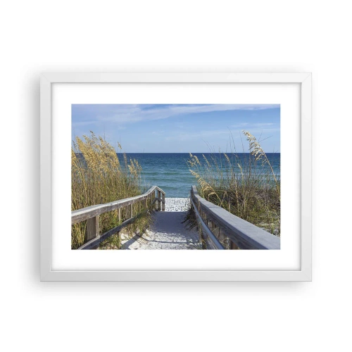 Poster in cornice bianca - Al sole, al vento - 40x30 cm