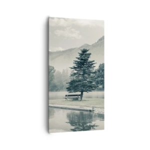 Quadro su tela - Stampe su Tela - Il lago dorme ancora - 65x120 cm