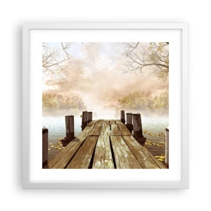 Poster in cornice bianca - La mite melanconia autunnale - 40x40 cm