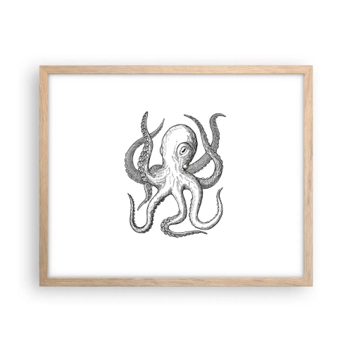 Poster in cornice rovere chiaro - Ballando con le onde - 50x40 cm