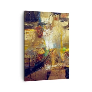 Quadro su tela - Stampe su Tela - Natura morta astratta dai colori caldi - 50x70cm - Freddo, più caldo, bollente - Decorazione murale moderna per soggiorno e camera da letto ARTTOR