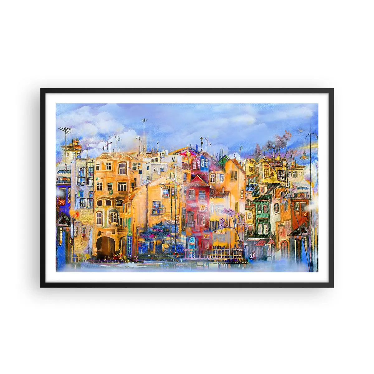 Poster in cornice nera - Siamo insieme - 91x61 cm