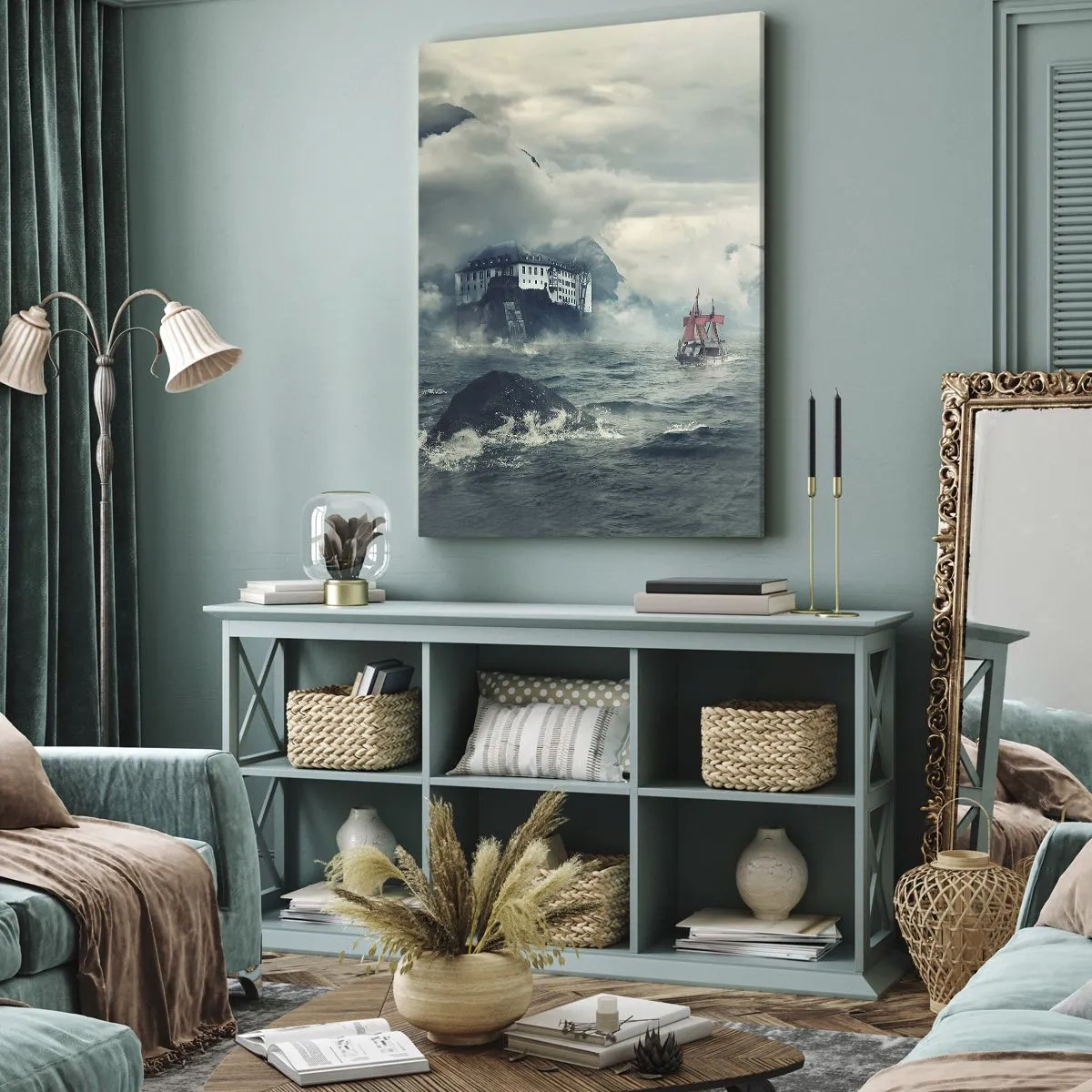 Quadro su tela - Stampe su Tela - Sulle acque magiche - 55x100 cm