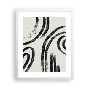 Poster in cornice bianca - Interrotto a metà - 40x50 cm
